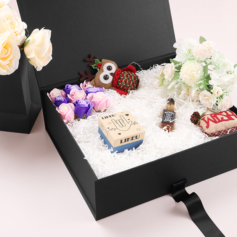 Wholesale Magnetic Collapsible Gift Box with Ribbon (17x14.5x5.5'')