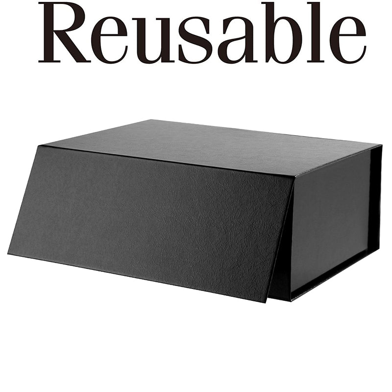 Wholesale 2 Color 9.5x7x4 Inches Black Gift Boxes with Square Flap Lids