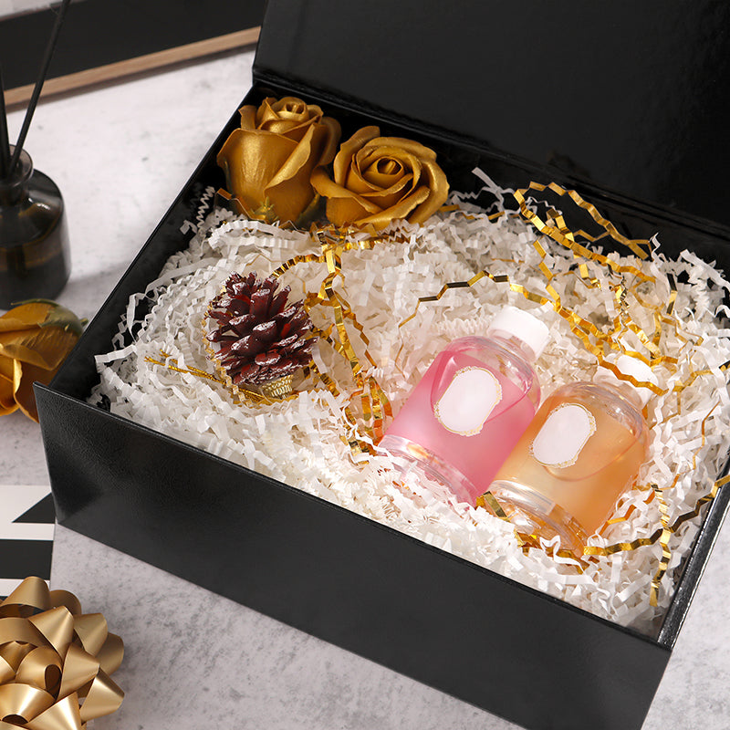 Wholesale 2 Color 9.5x7x4 Inches Black Gift Boxes with Square Flap Lids