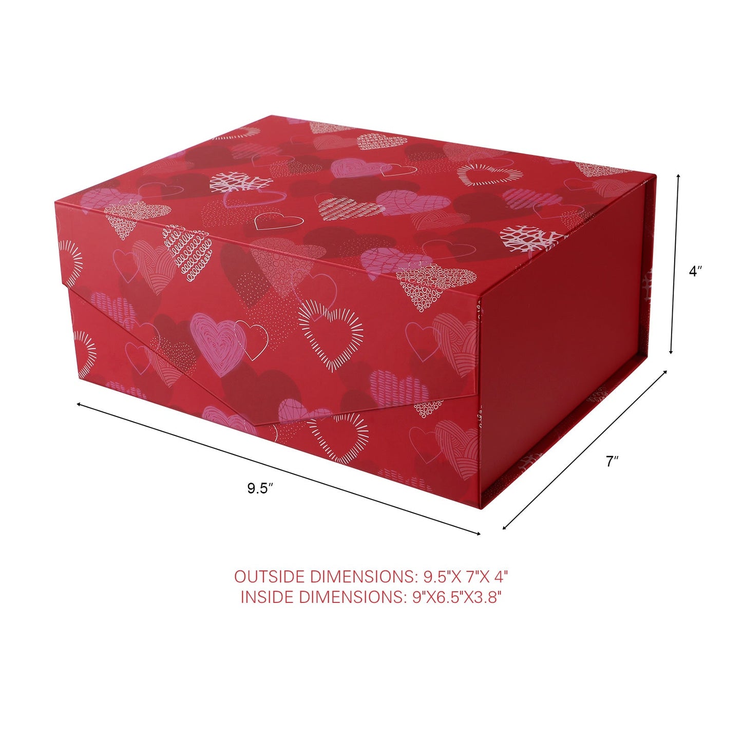 Wholesale Valentine's Day 9.5x7x4 Inches HEART Gift Box and bag