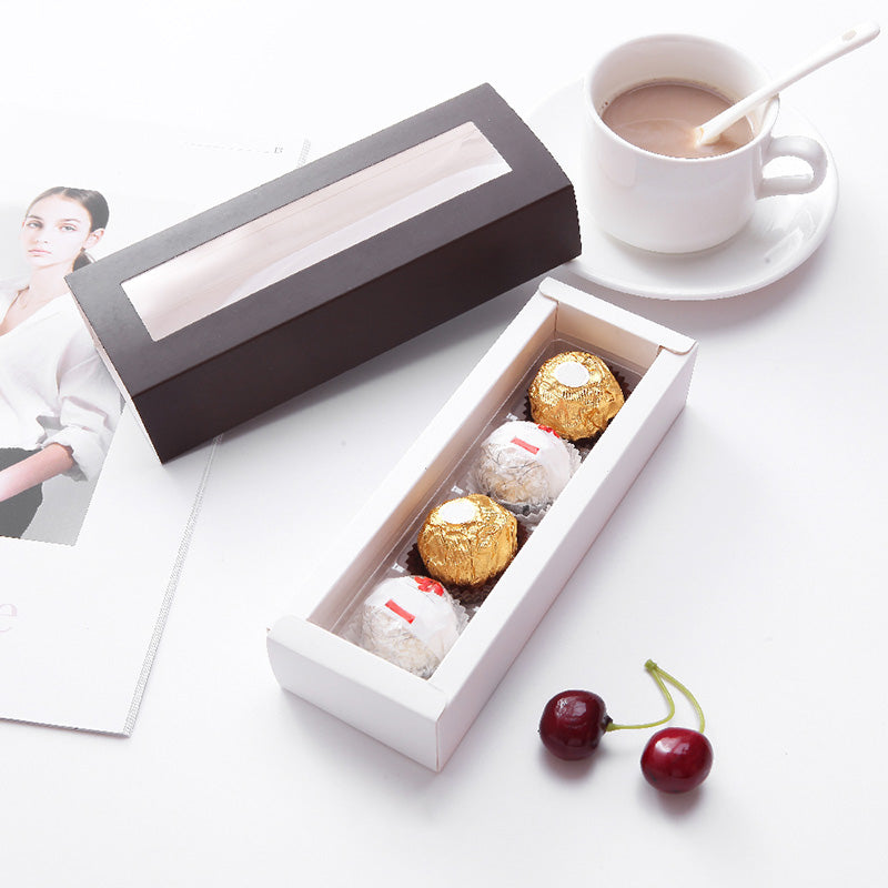 Wholesale 4 Colors 4-Piece Truffle Boxes Chocolate Boxes with Tray Size 5.75x1.25 Inches
