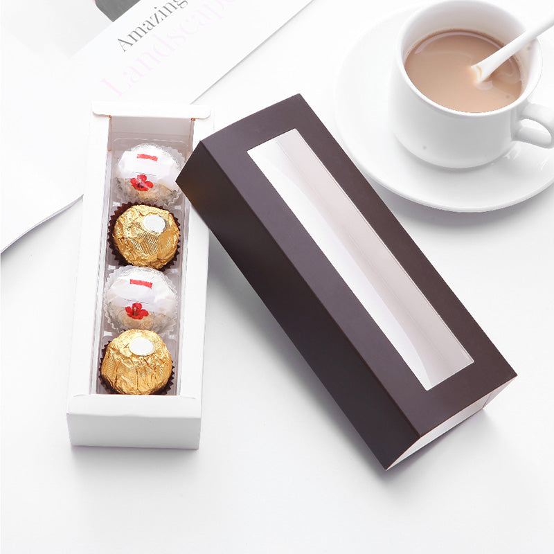 Wholesale 4 Colors 4-Piece Truffle Boxes Chocolate Boxes with Tray Size 5.75x1.25 Inches