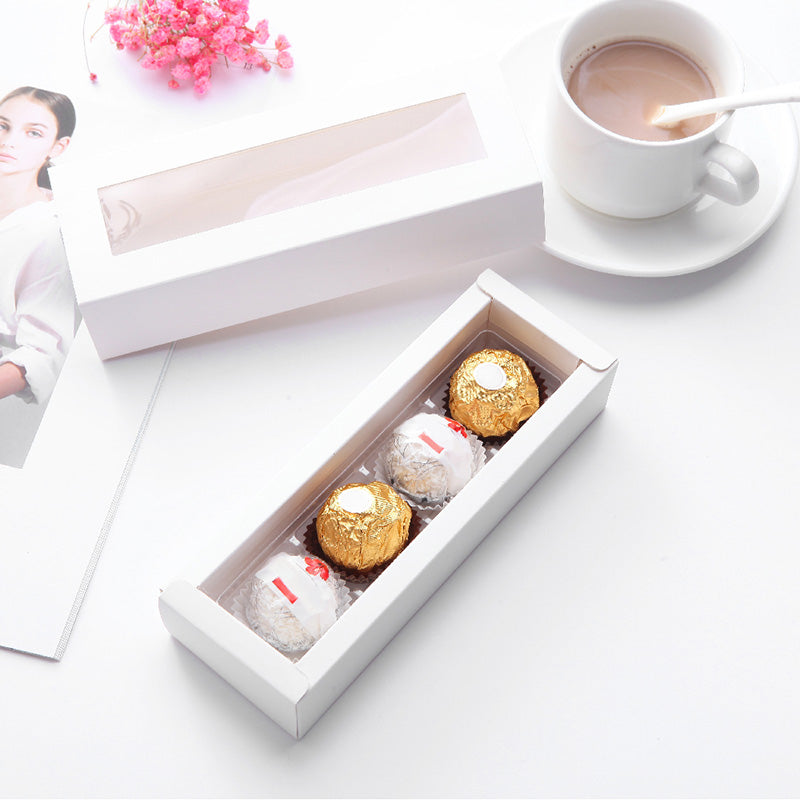 Wholesale 4 Colors 4-Piece Truffle Boxes Chocolate Boxes with Tray Size 5.75x1.25 Inches