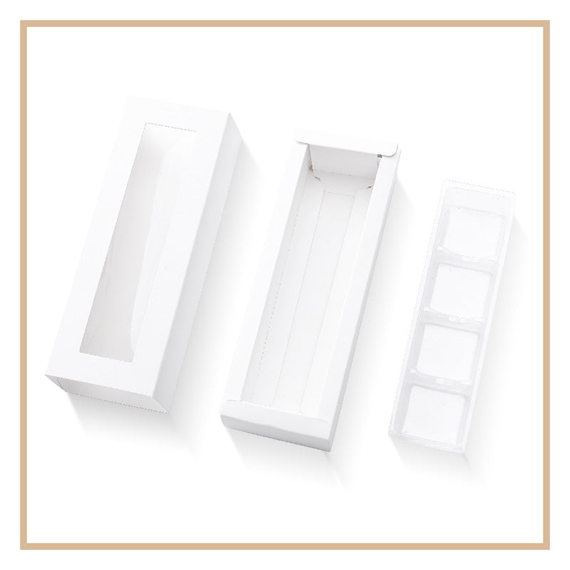 Wholesale 4 Colors 4-Piece Truffle Boxes Chocolate Boxes with Tray Size 5.75x1.25 Inches