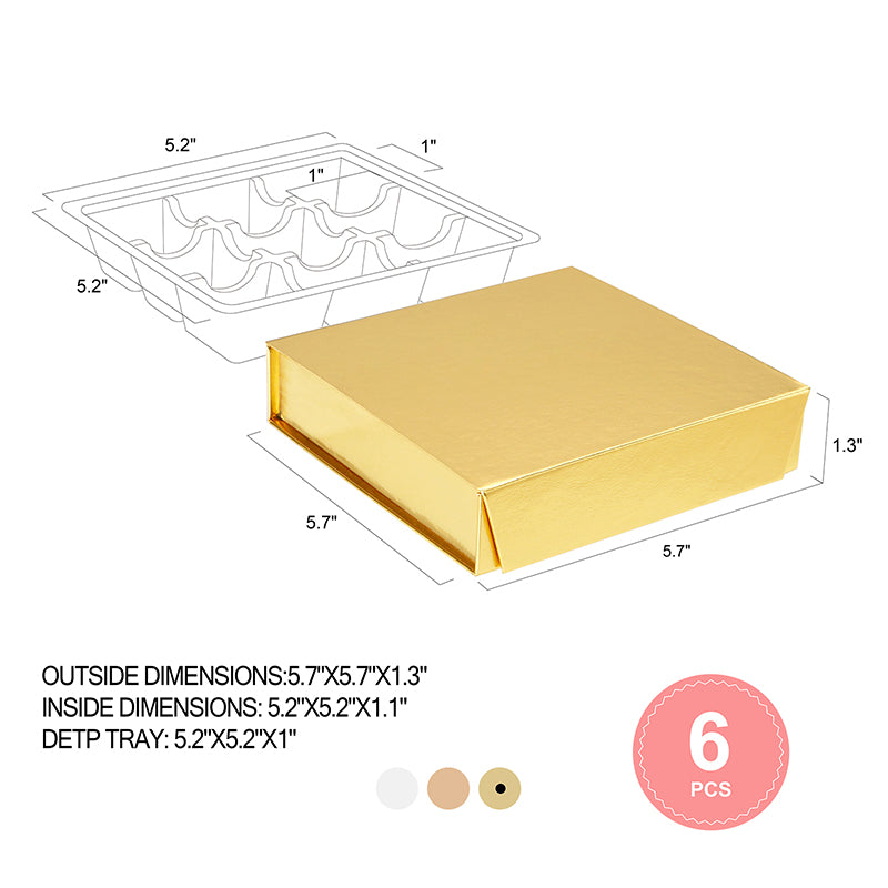 Wholesale 4 Colors 9-Piece Chocolates Boxes Truffle Gift Boxes