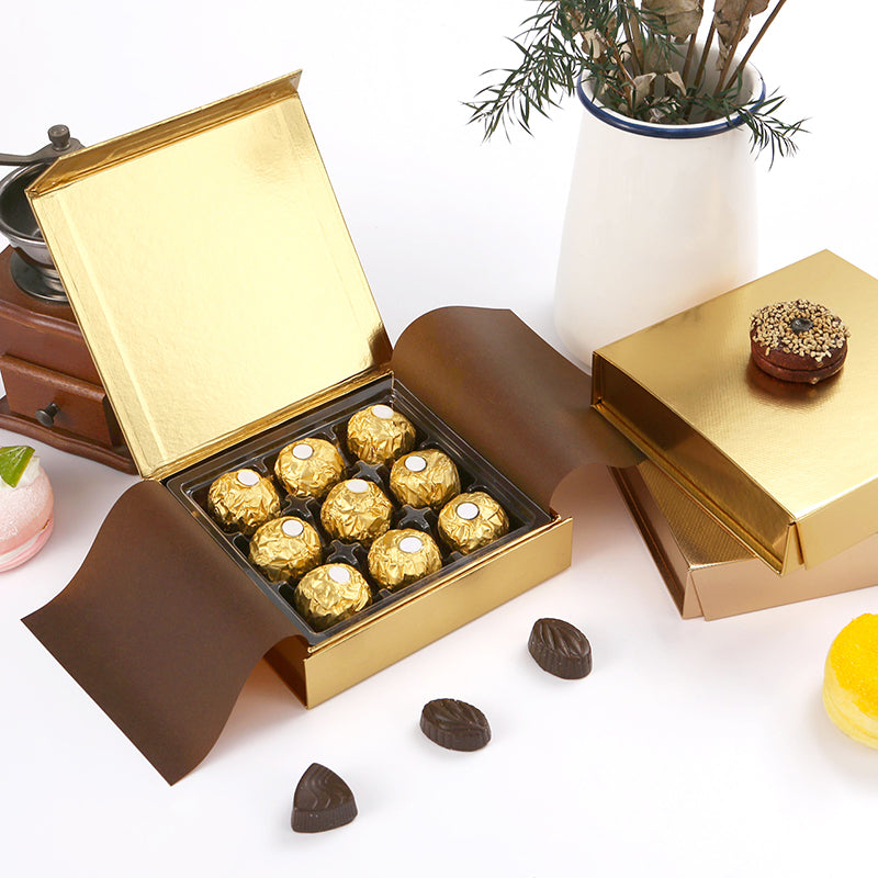 Wholesale 4 Colors 9-Piece Chocolates Boxes Truffle Gift Boxes