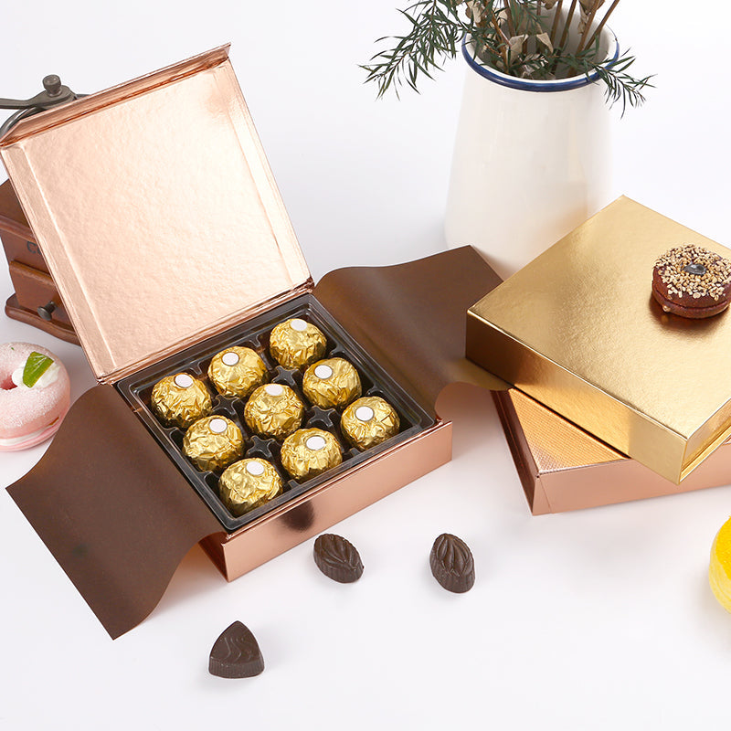 Wholesale 4 Colors 9-Piece Chocolates Boxes Truffle Gift Boxes