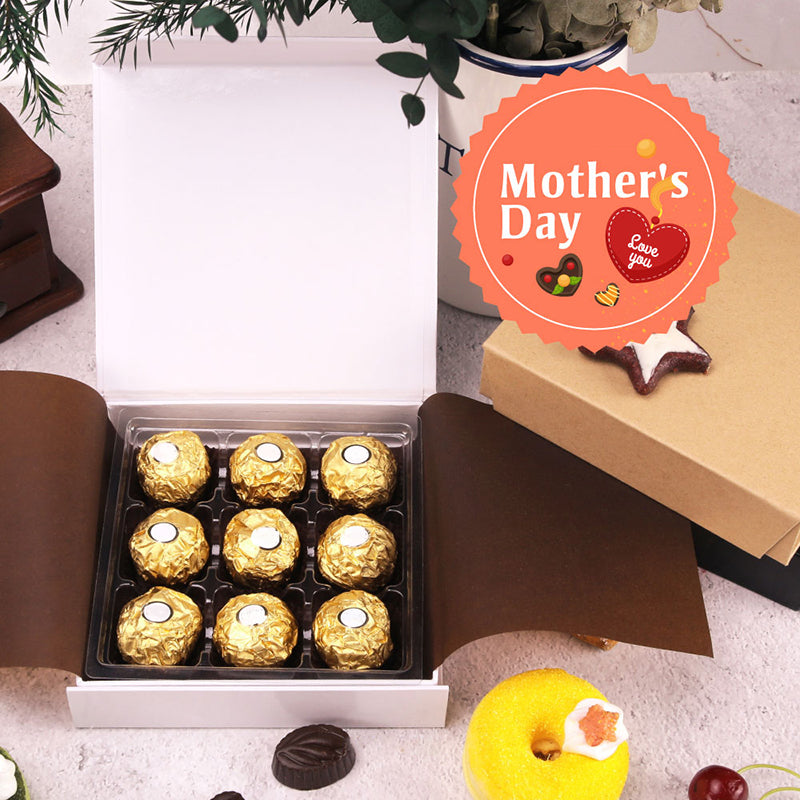 Wholesale 4 Colors 9-Piece Chocolates Boxes Truffle Gift Boxes