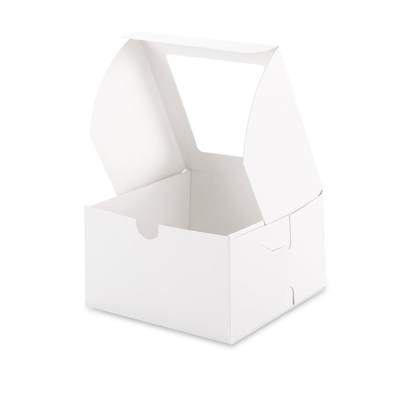 Wholesale 2 Colors 5x5x3.5 Inches Bakery Boxes with Window for Cake/Candy/Cookies/Pastry