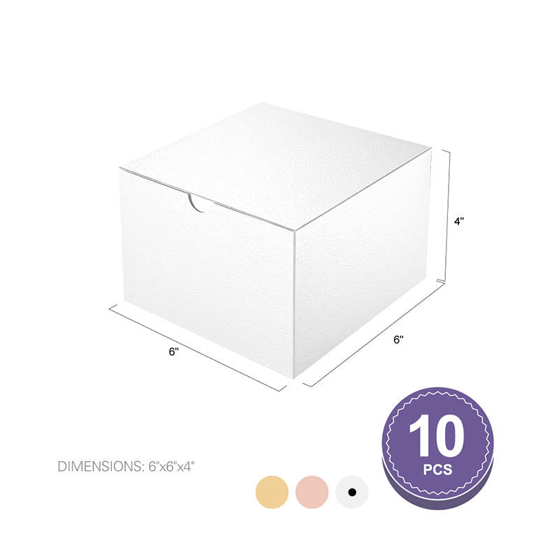 Wholesale 4 Colors 6x6x4 Inches Small Gift Cardboard Boxes