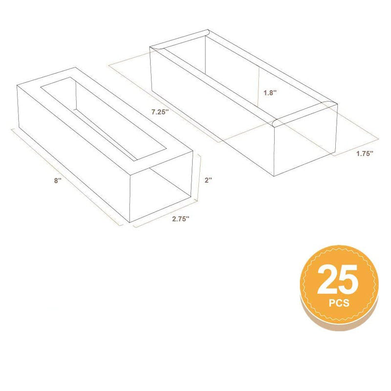 Wholesale 7.25x1.8x1.75 Inches Macaron Boxes for 6 Macarons with Clear Window (without Macaron inside)