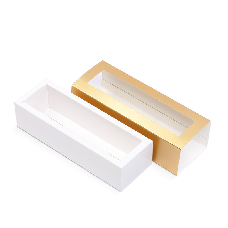Wholesale 7.25x1.8x1.75 Inches Macaron Boxes for 6 Macarons with Clear Window (without Macaron inside)