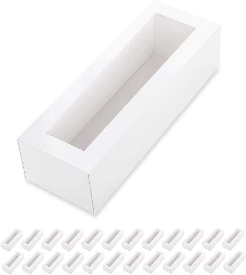 Wholesale 7.25x1.8x1.75 Inches Macaron Boxes for 6 Macarons with Clear Window (without Macaron inside)