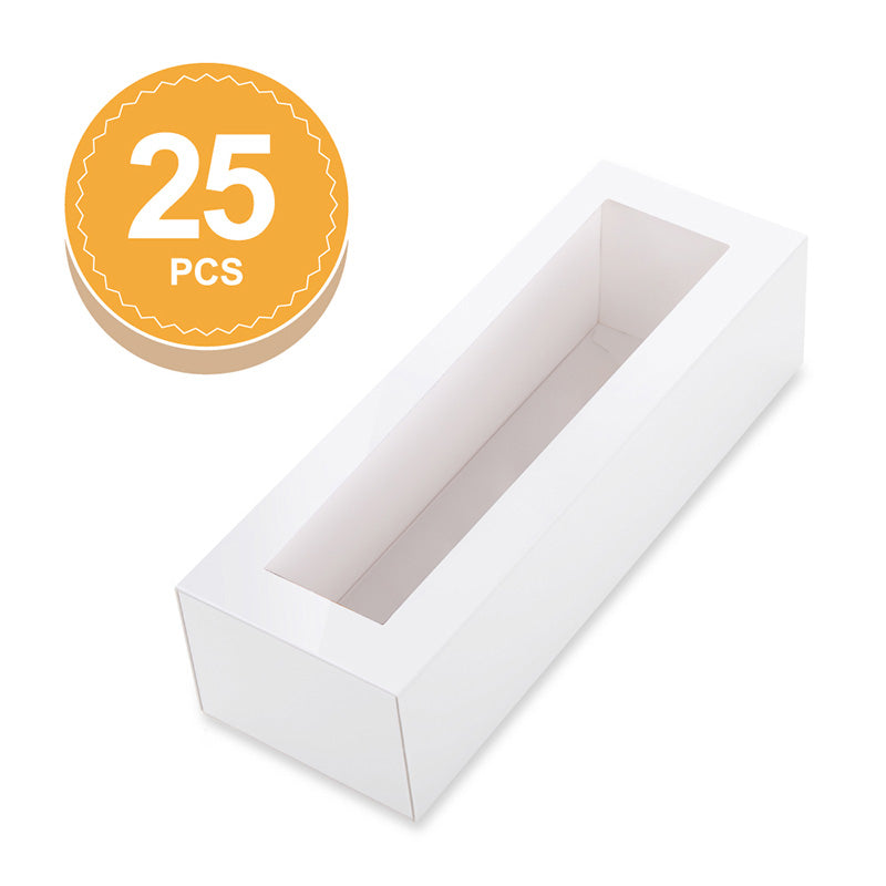 Wholesale 7.25x1.8x1.75 Inches Macaron Boxes for 6 Macarons with Clear Window (without Macaron inside)