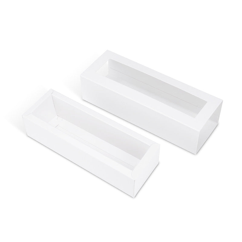 Wholesale 7.25x1.8x1.75 Inches Macaron Boxes for 6 Macarons with Clear Window (without Macaron inside)