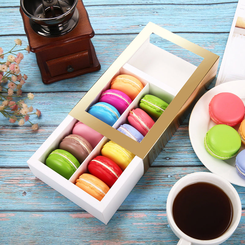 Wholesale 7.25×4×1.8 Inches 12 Macaron Gift Box with Clear Window (without Macarons inside)