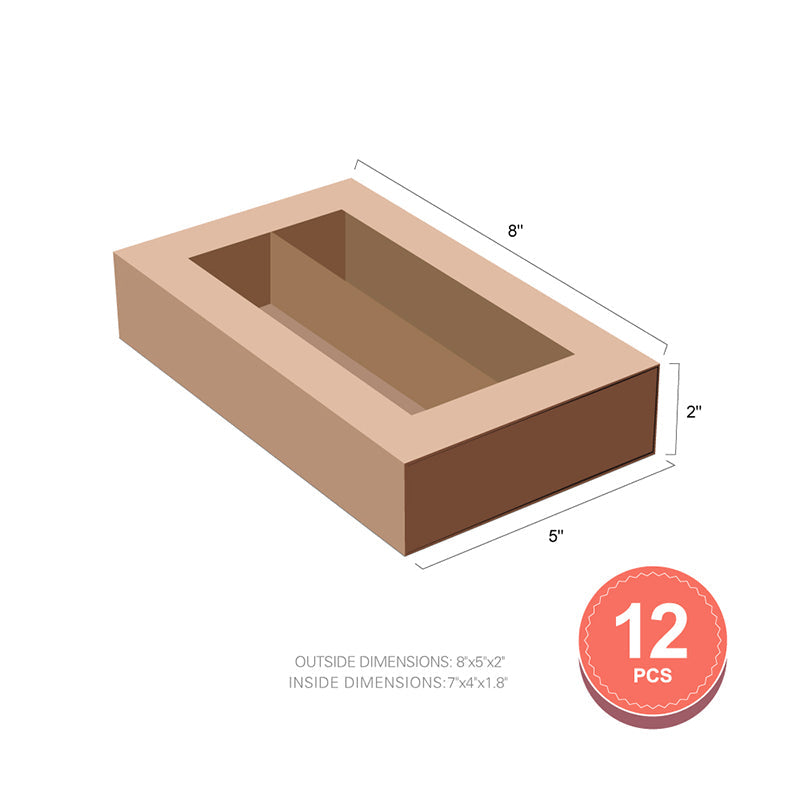 Wholesale 7.25×4×1.8 Inches 12 Macaron Gift Box with Clear Window (without Macarons inside)