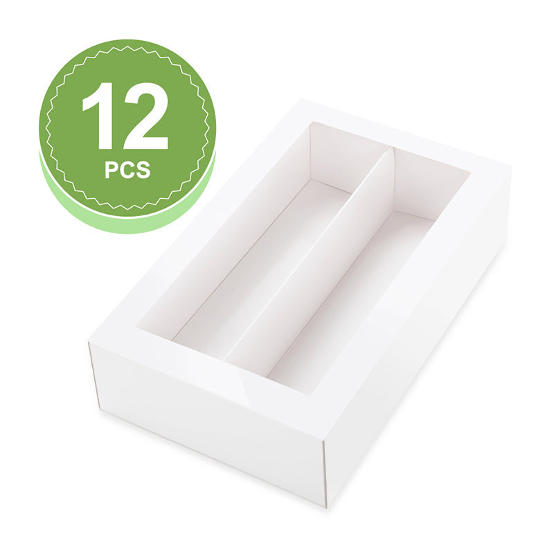 Wholesale 7.25×4×1.8 Inches 12 Macaron Gift Box with Clear Window (without Macarons inside)