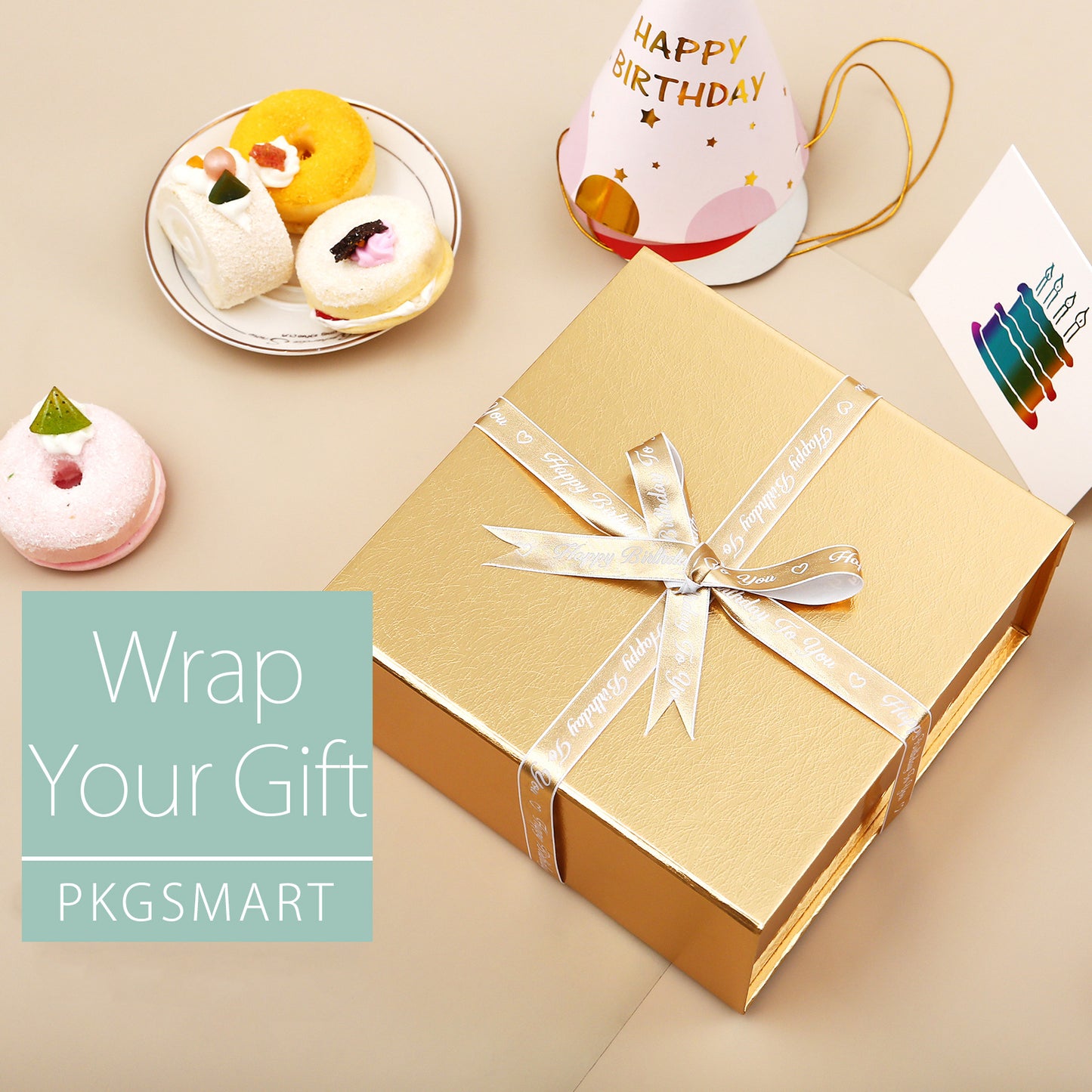 Wholesale 4 Colors 8x8x3.6 Inches Matte Gift Box with Lid for Presents