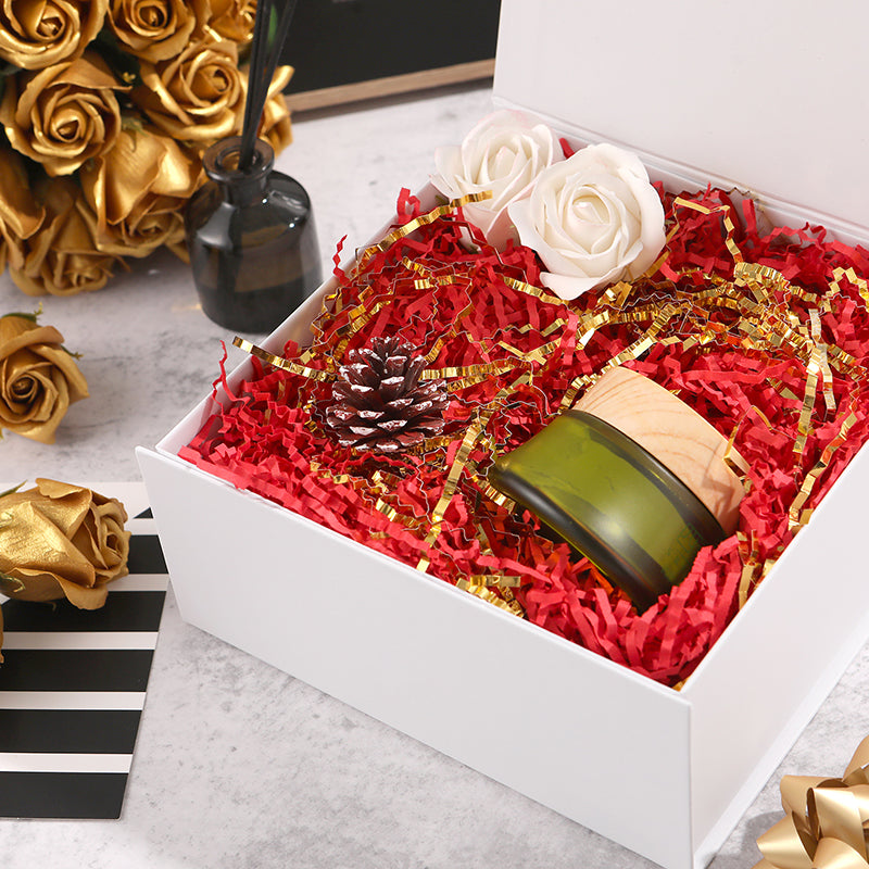 Wholesale 4 Colors 8x8x3.6 Inches Matte Gift Box with Lid for Presents