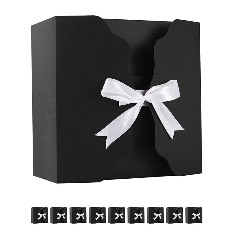 Wholesale 2 Color 8x8x4 Inches Small Gift Boxes Satin Ribbons