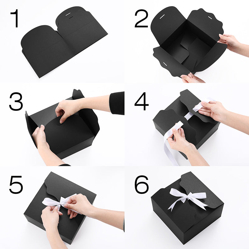 Wholesale 2 Color 8x8x4 Inches Small Gift Boxes Satin Ribbons