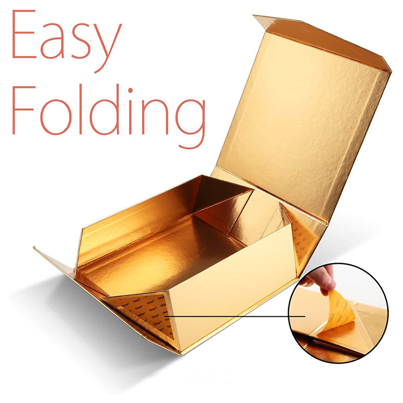 Wholesale 5 Colors 9.5x9.5x3.5 Inches Glossy Collapsible Gift Boxes