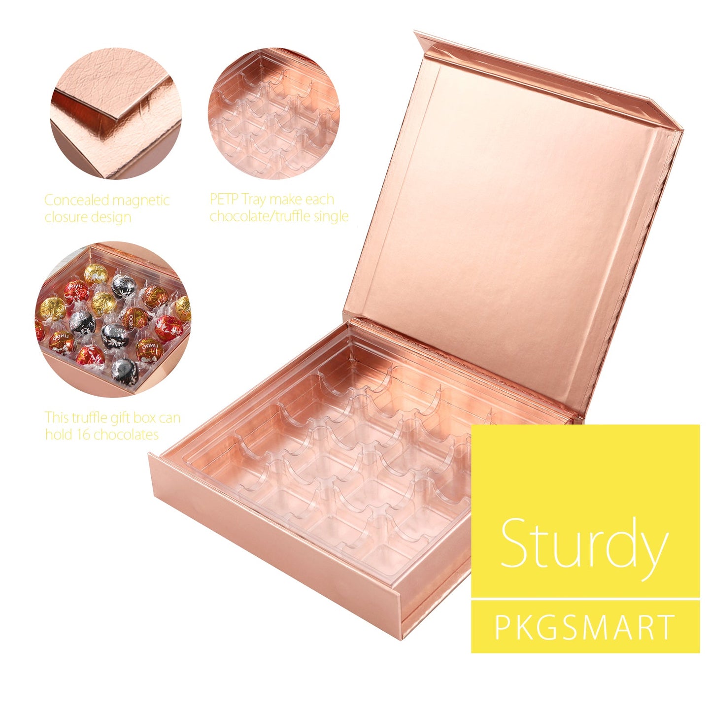 Wholesale 4 Colors 16-Piece Chocolates Boxes Truffle Gift Boxes