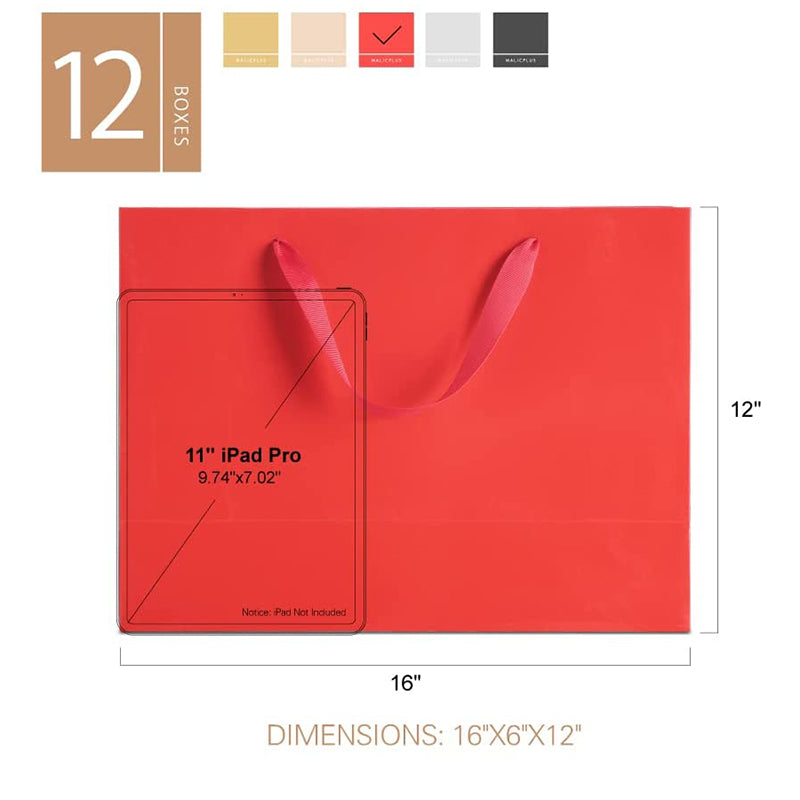 Wholesale 4 Colors 16x6x12 Inches Premium Gift Bags