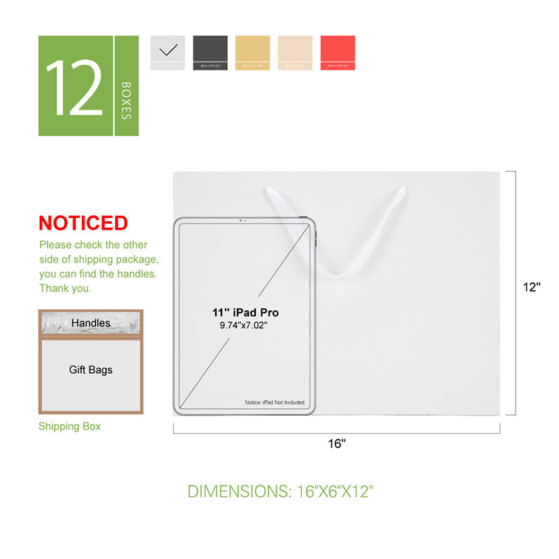 Wholesale 4 Colors 16x6x12 Inches Premium Gift Bags