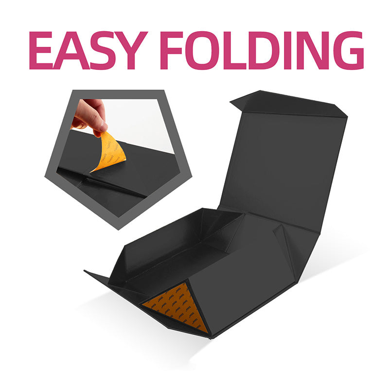 Wholesale 6 Color Magnetic Collapsible Gift Box with Card and Ribbon (9.5x7x4")