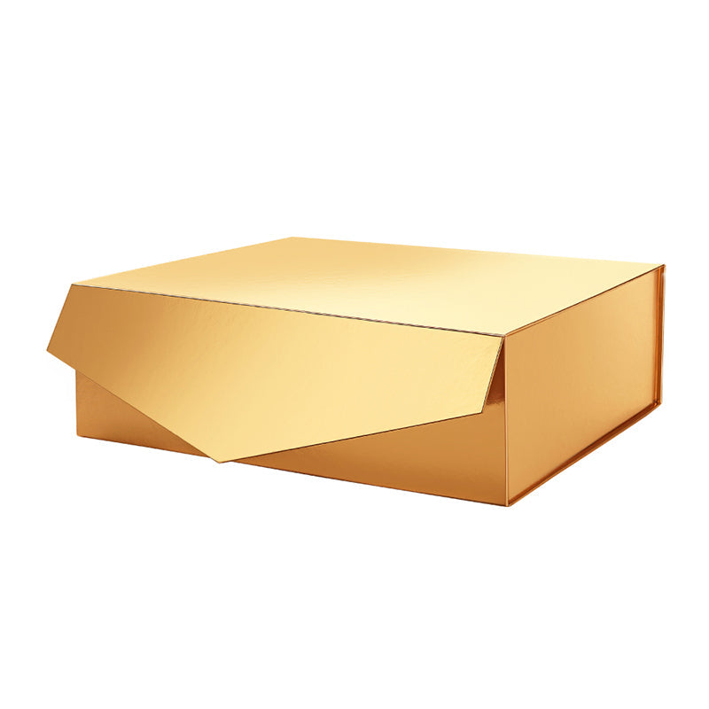 Wholesale 14x9.5x4.5 Inches Magnetic Folding Gift Box For Packaging - Gold