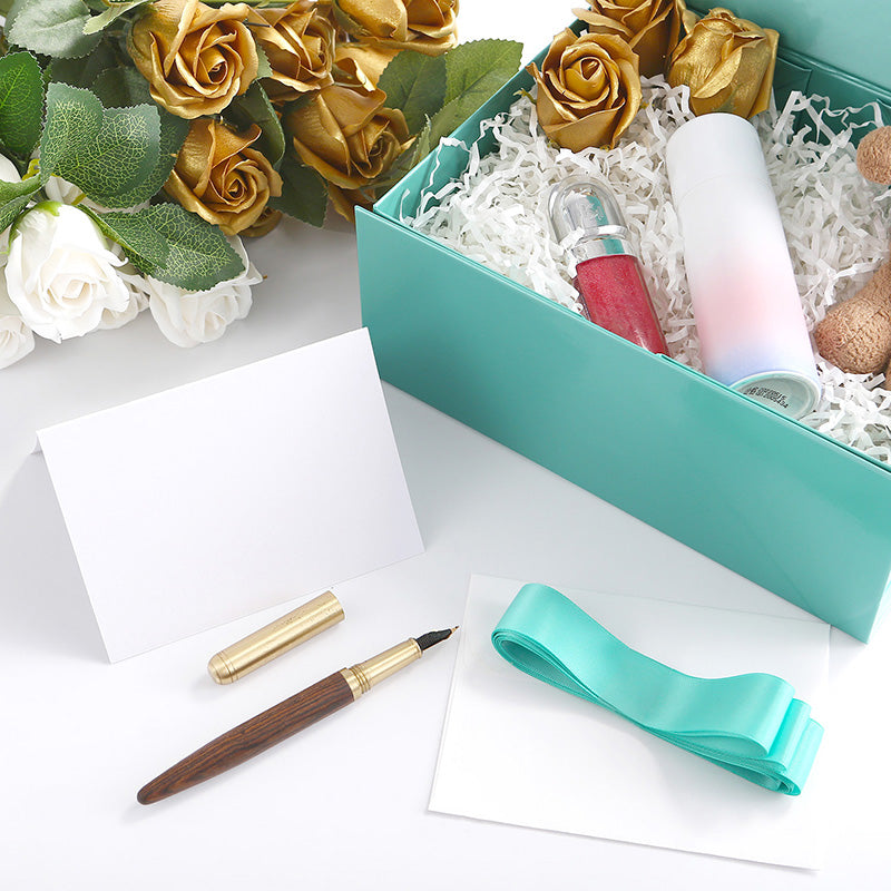 Wholesale 6 Color Magnetic Collapsible Gift Box with Card and Ribbon (9.5x7x4")