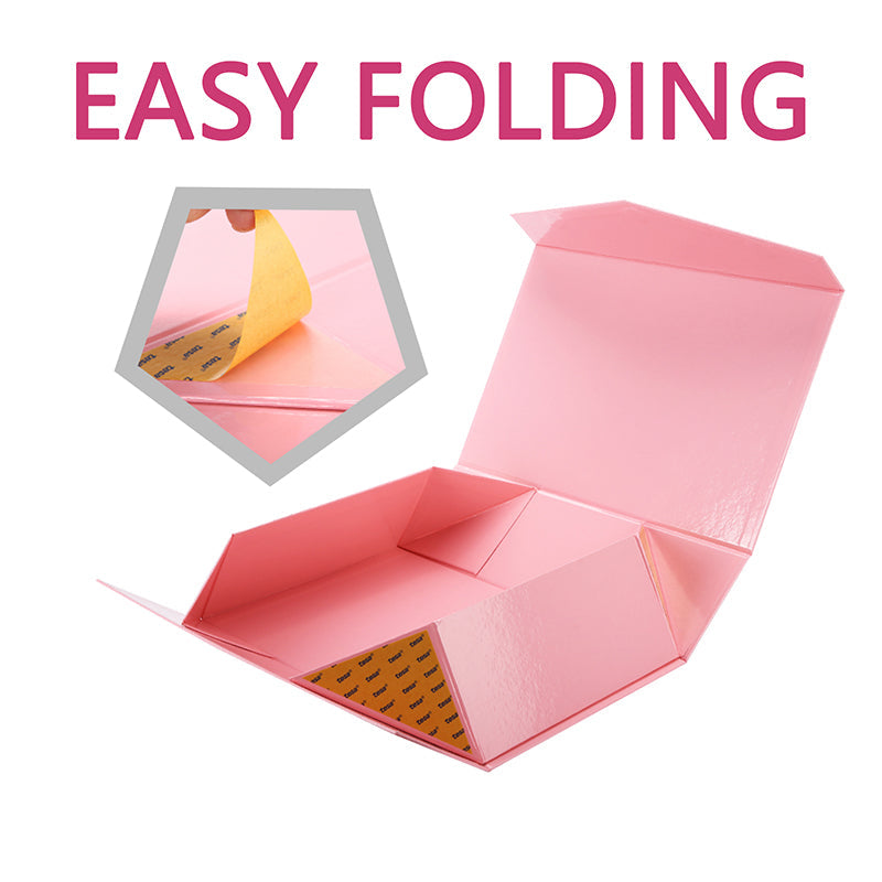 Wholesale 6 Colors Magnetic Collapsible Gift Box with Card and Ribbon (14x9.5x4.5'')