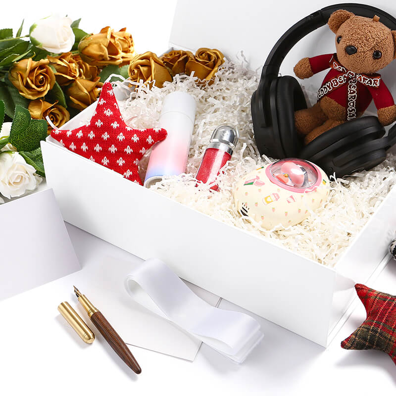 Wholesale 6 Colors Magnetic Collapsible Gift Box with Card and Ribbon (14x9.5x4.5'')