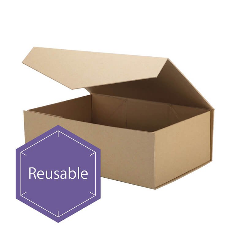 Wholesale 14x9.5x4.5 Inches Magnetic Folding Gift Box For Packaging - Kraft