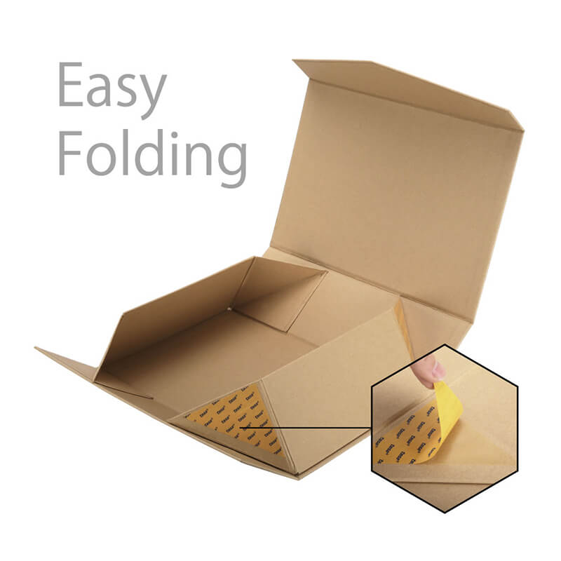 Wholesale 14x9.5x4.5 Inches Magnetic Folding Gift Box For Packaging - Kraft