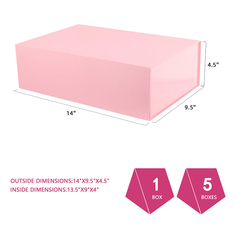 Wholesale 5 Color 14x9.5x4.5 Inches Large Bridesmaid Proposal Box with Magnetic Closure
