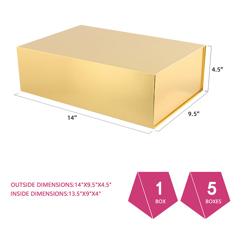 Wholesale 5 Color 14x9.5x4.5 Inches Large Bridesmaid Proposal Box with Magnetic Closure
