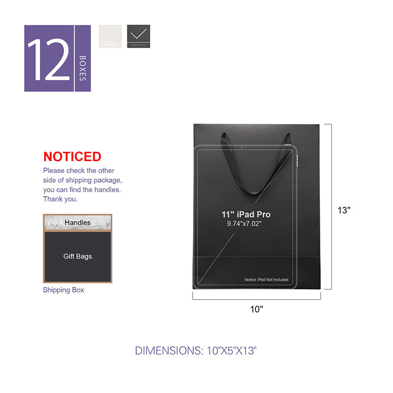 Wholesale 3 Colors 10x5x13 Inches Matte Finish Gift Bags