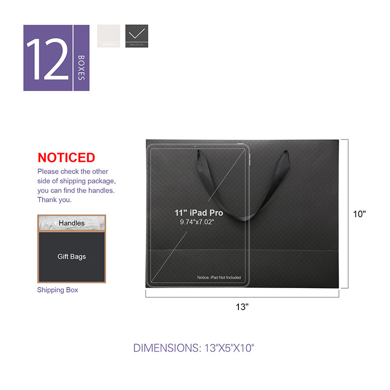 Wholesale 5 Colors 13x5x10 Inches Gift Bags with Handles