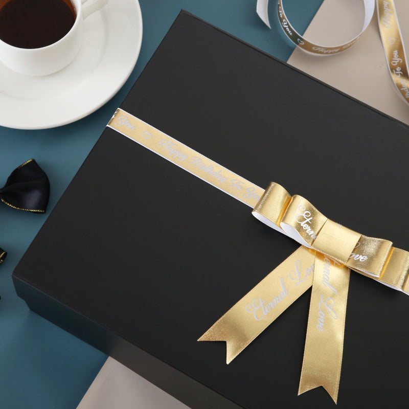 Wholesale 14x9.5x4.5 Inches Magnetic Folding Gift Box For Packaging - Black