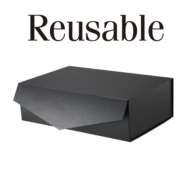 Wholesale 14x9.5x4.5 Inches Magnetic Folding Gift Box For Packaging - Black