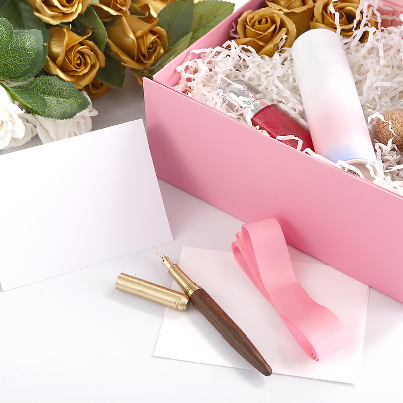 Wholesale 6 Color Magnetic Collapsible Gift Box with Card and Ribbon (9.5x7x4")