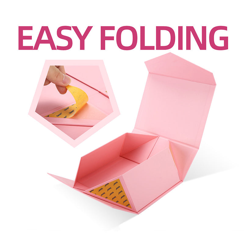 Wholesale 6 Color Magnetic Collapsible Gift Box with Card and Ribbon (9.5x7x4")