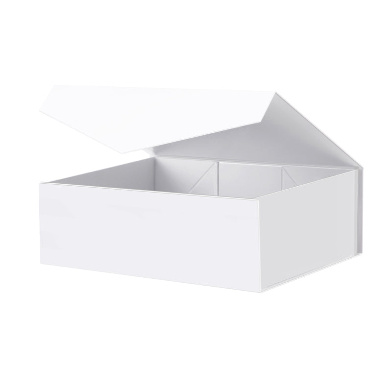 Wholesale 14x9.5x4.5 Inches Magnetic Folding Gift Box For Packaging - White