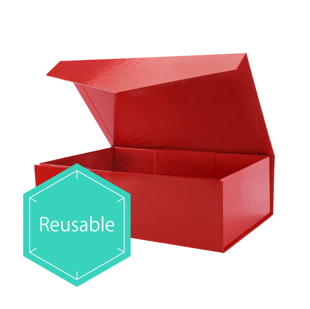 Wholesale 14x9.5x4.5 Inches Magnetic Folding Gift Box For Packaging - Red