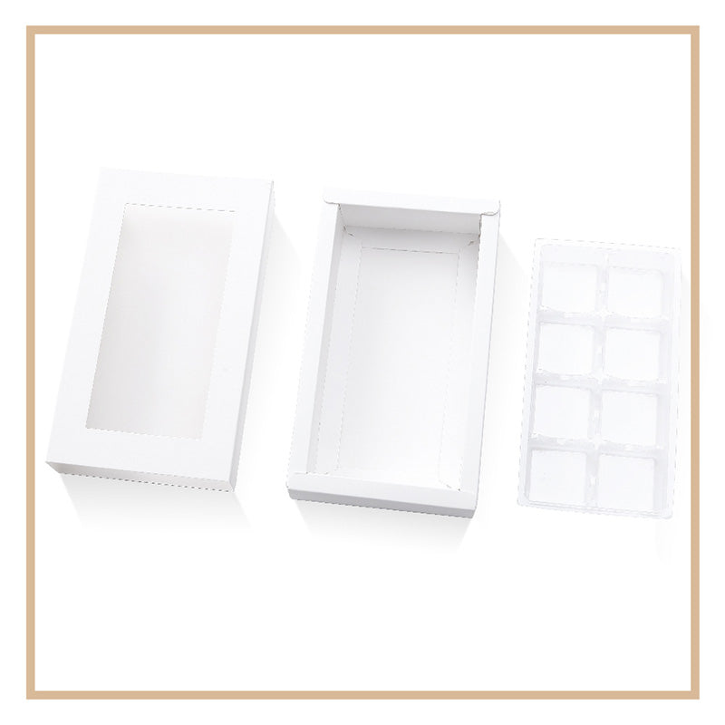 Wholesale 4 Colors 8-Piece Truffle Boxes Chocolate Boxes with Tray Size 5.75x2.75 Inches