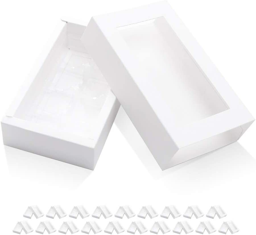 Wholesale 4 Colors 8-Piece Truffle Boxes Chocolate Boxes with Tray Size 5.75x2.75 Inches