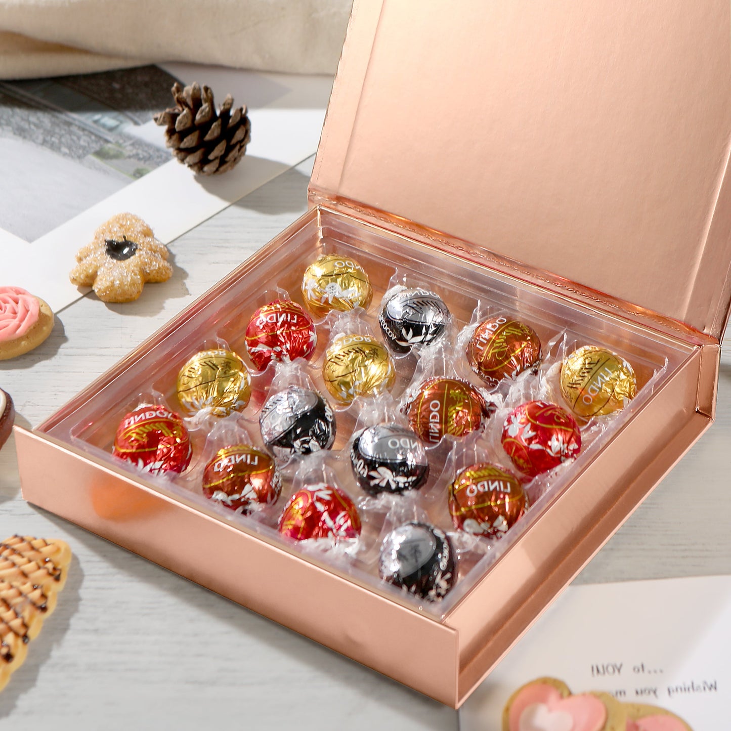 Wholesale 4 Colors 16-Piece Chocolates Boxes Truffle Gift Boxes